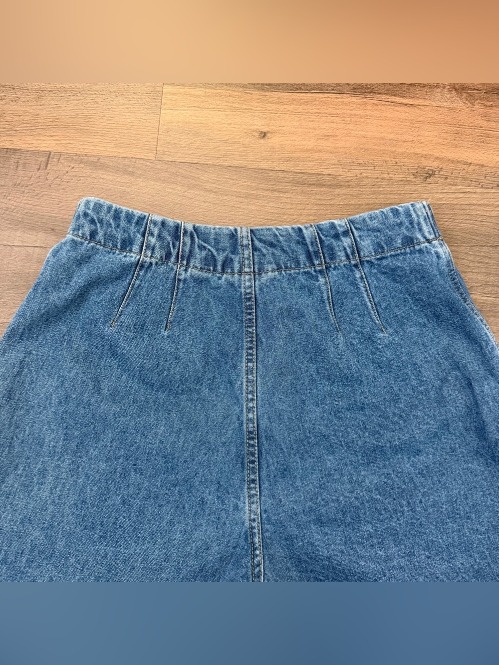 Vintage 90s Kathy Ireland Medium Wash Denim Skort Size 9/10 - Picture 9 of 10